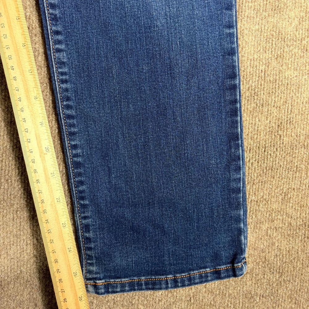 St John's Bay Jeans Womens 14P Blue Denim Stretch Cotton Straight Leg Minimalist - Picture 6 of 12